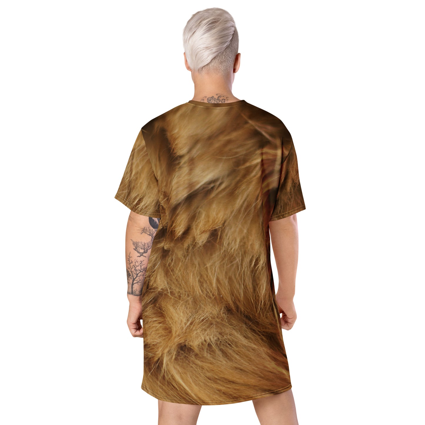 Fur Texture T-shirt dress CT20