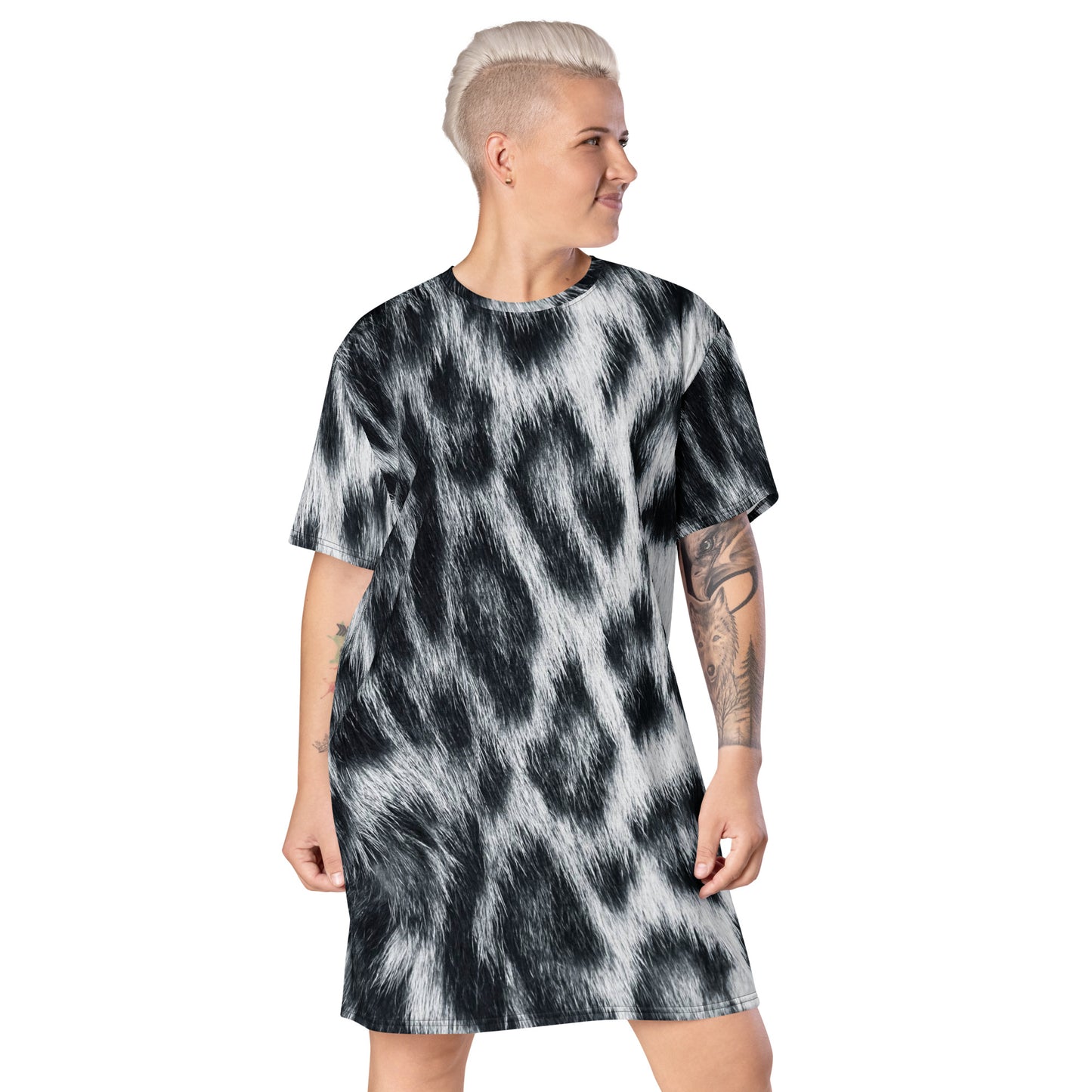 Cheetah Print T-shirt dress CT11