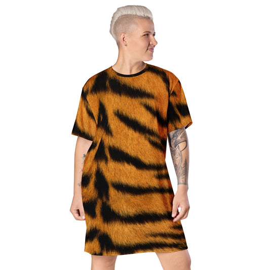 Cheetah Print T-shirt dress CT14