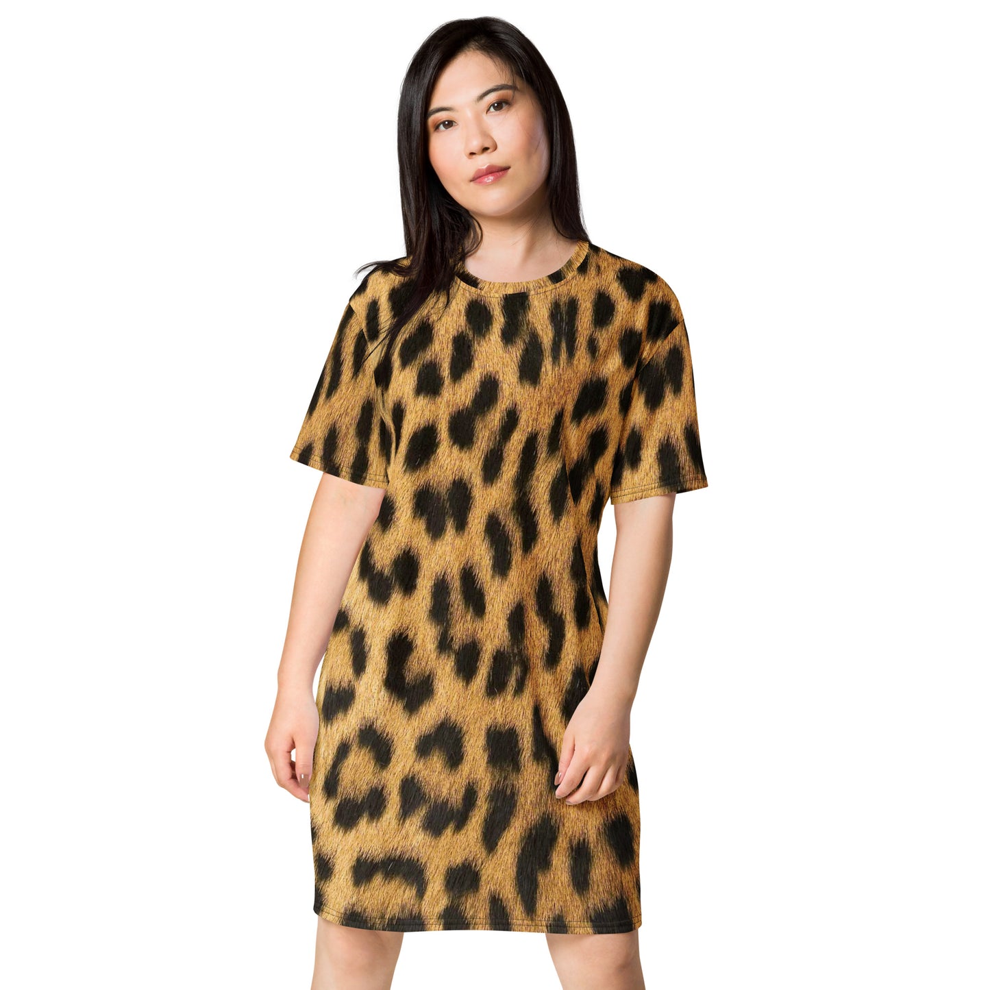 Cheetah Print T-shirt dress CT16