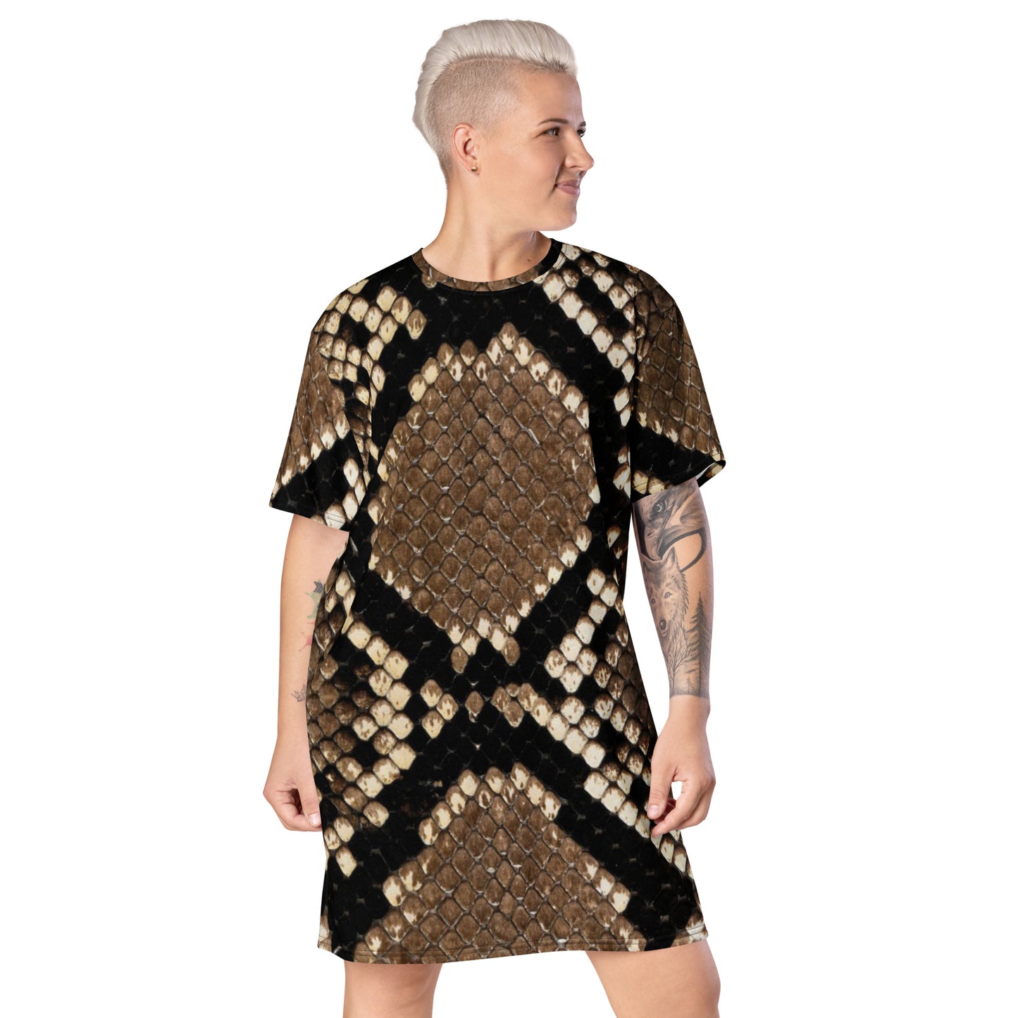 Cheetah Print T-shirt dress CT18