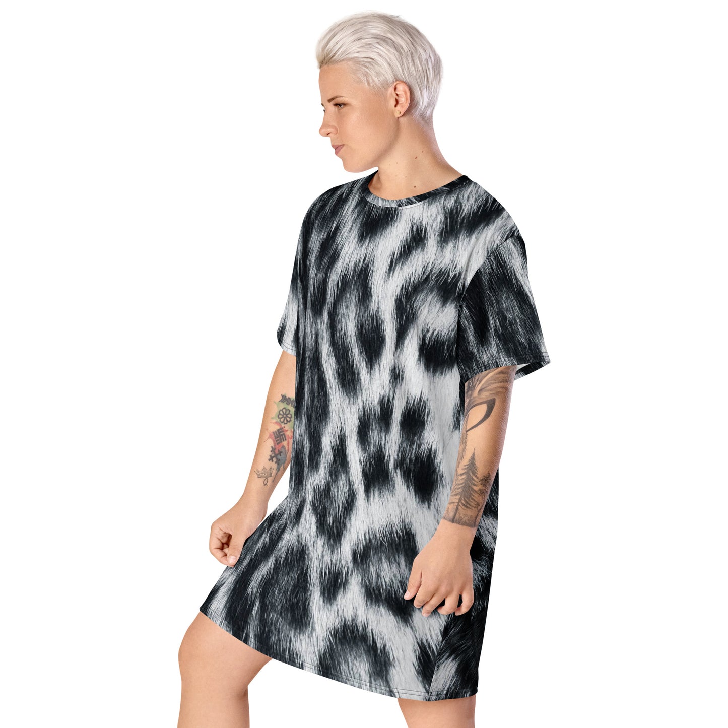 Cheetah Print T-shirt dress CT11