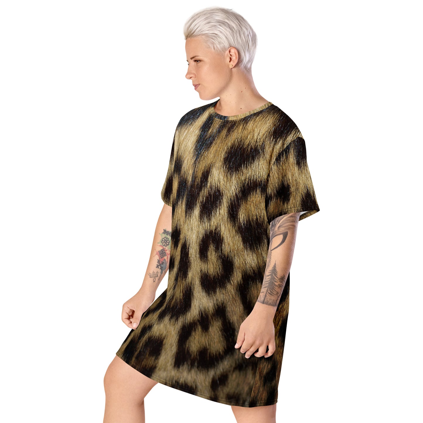 Cheetah Print T-shirt dress CT12