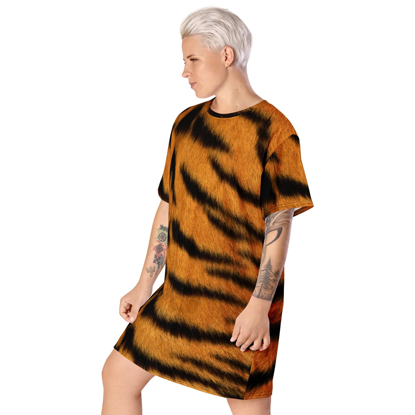 Cheetah Print T-shirt dress CT14