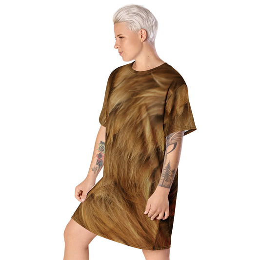 Fur Texture T-shirt dress CT20