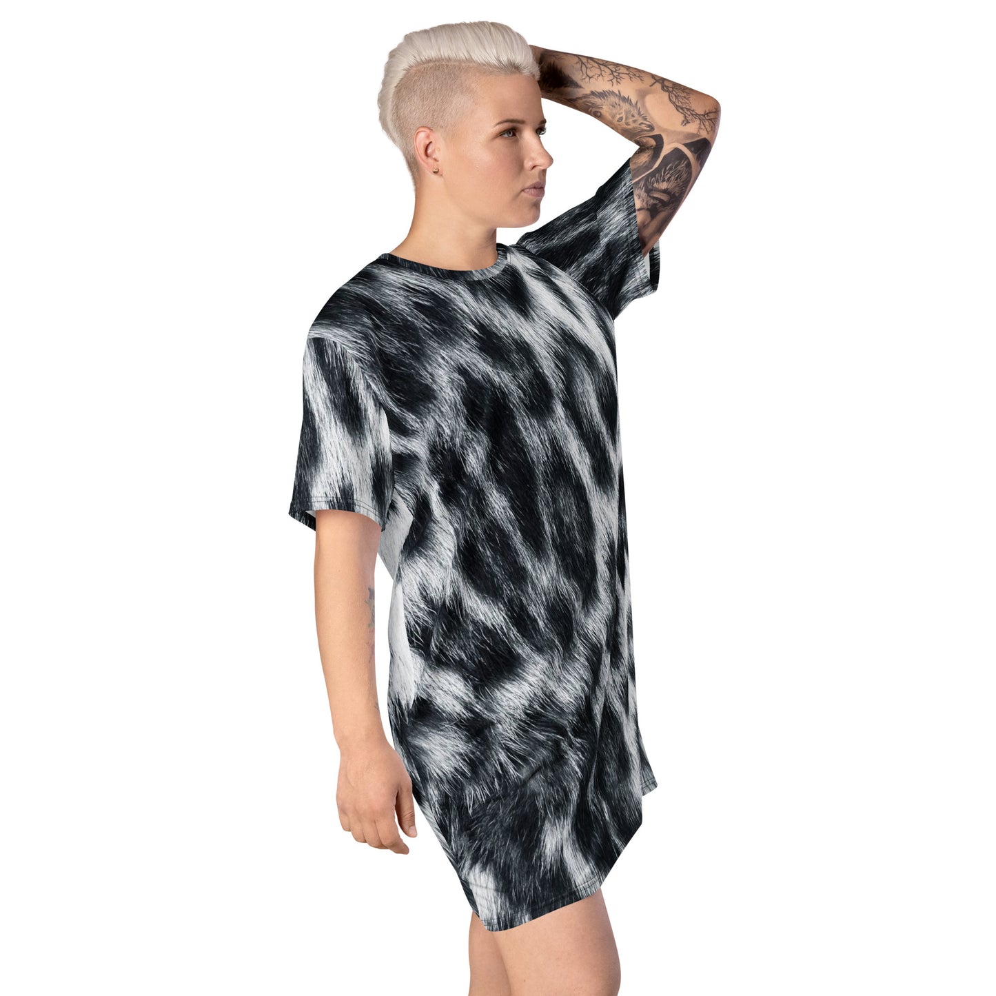 Cheetah Print T-shirt dress CT11