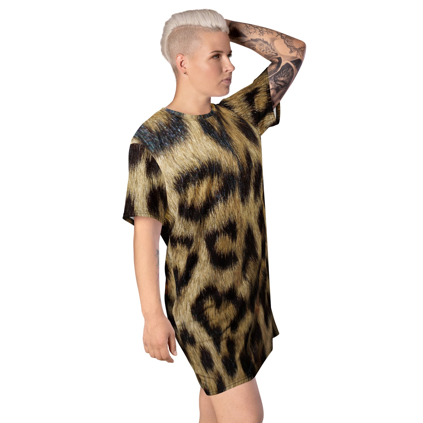 Cheetah Print T-shirt dress CT12