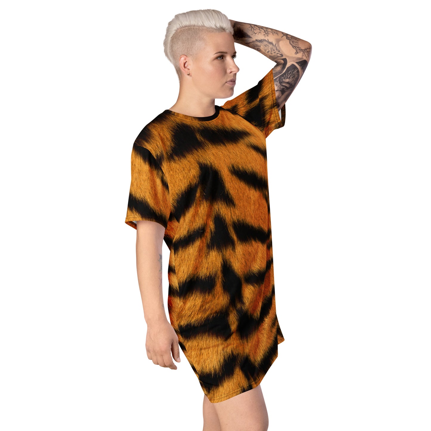 Cheetah Print T-shirt dress CT14