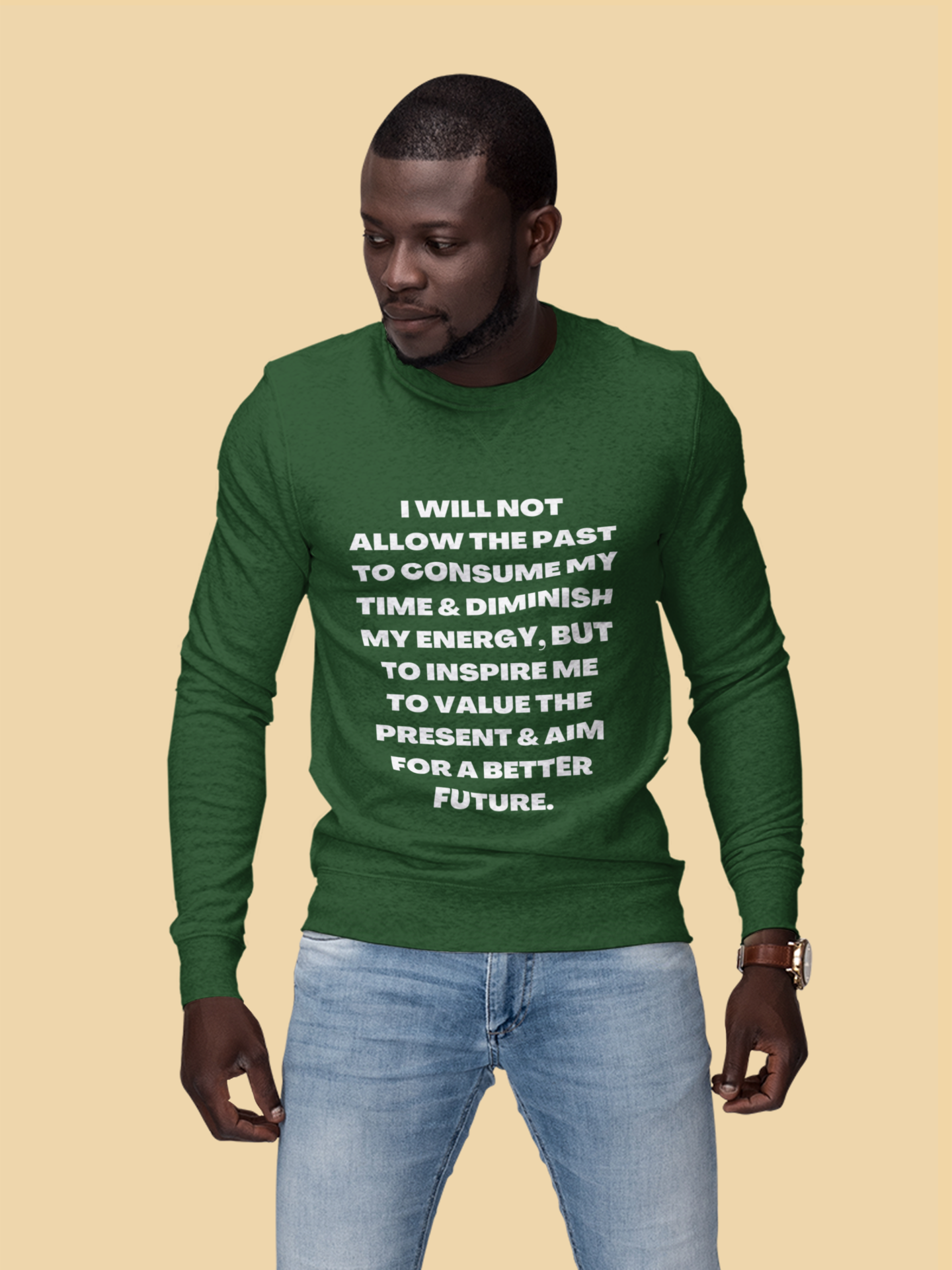 I will not allow the past motivational quote Unisex Jersey Long Sleeve Tee